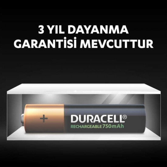 Duracell 750 Mah Şarjlı İnce Pil 2'li