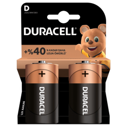 Duracell D Büyük Pil 2'li Kart