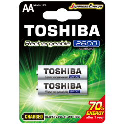 TOSHIBA 2600 MAH ŞARJLI KALEM PİL 2Lİ