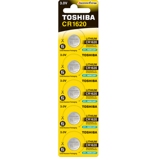 TOSHIBA CR 1620 LITHIUM 5Lİ PİL